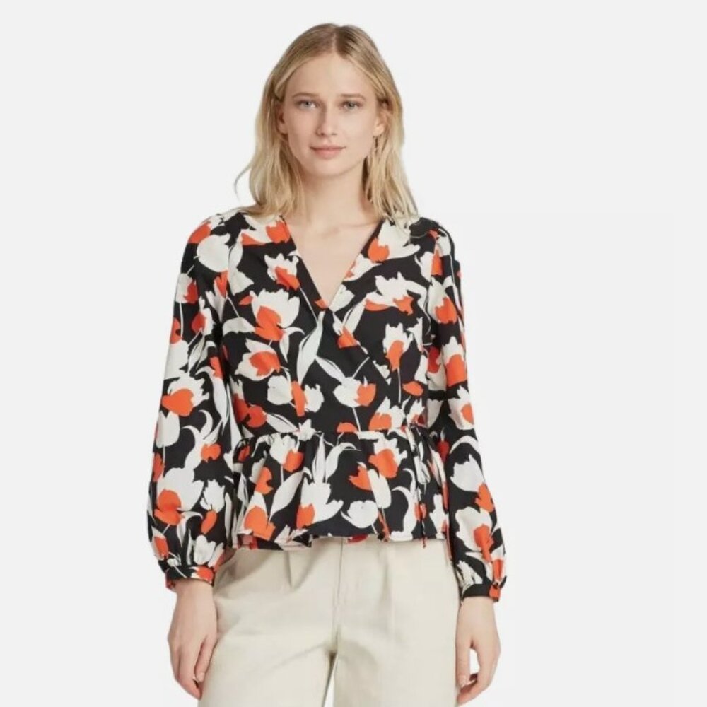Multicolored Sz Medium Casual or Dress Cotton Wraparound Shirt